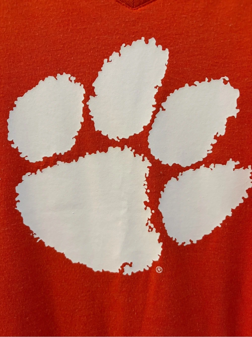 Nike Women's Clemson Tigers Stripe Bar Tri-Blend V-Neck T-Shirt